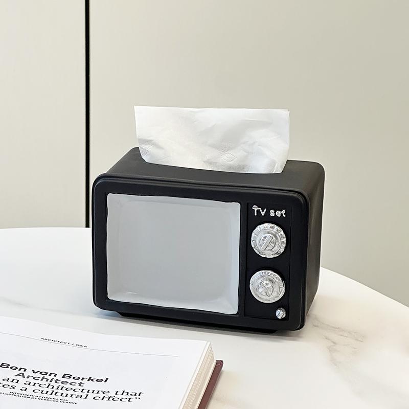

Creative Retro Vintage Radio Tissue Box Living Room Coffee Table Storage Box Household Napkins Paper Drawer Table Decoration