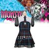 Vestido de Cosplay da Frankie Stein de Monster High Com Material Macio de Nylon Para Role Play de Anime
