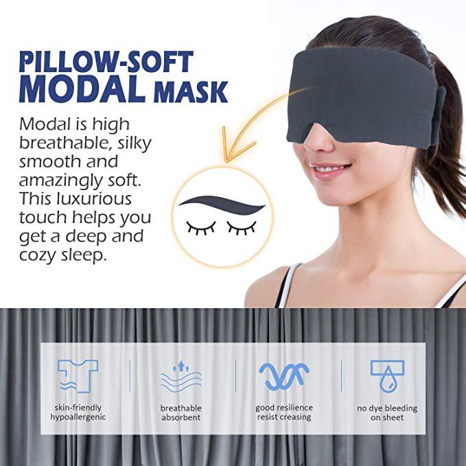 

Fully surrounded Japanese modal cotton eye mask, breathable, sleep, nap, full blackout, large eye