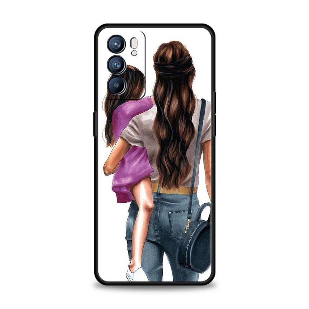 Phone Case For Oppo Reno13 Reno12 Reno11 F Reno10 Pro A54 A53 A95 A76 A74 A57 A98 A80 A79 5G A78 4G Cover Fashion Super Mom Dad