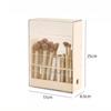 Makeup Brush Storage Box Lipstick Holder Divided Eyebrow Pencil Storage Rack Big Capacity Dustproof Dressing Table Brush Holder