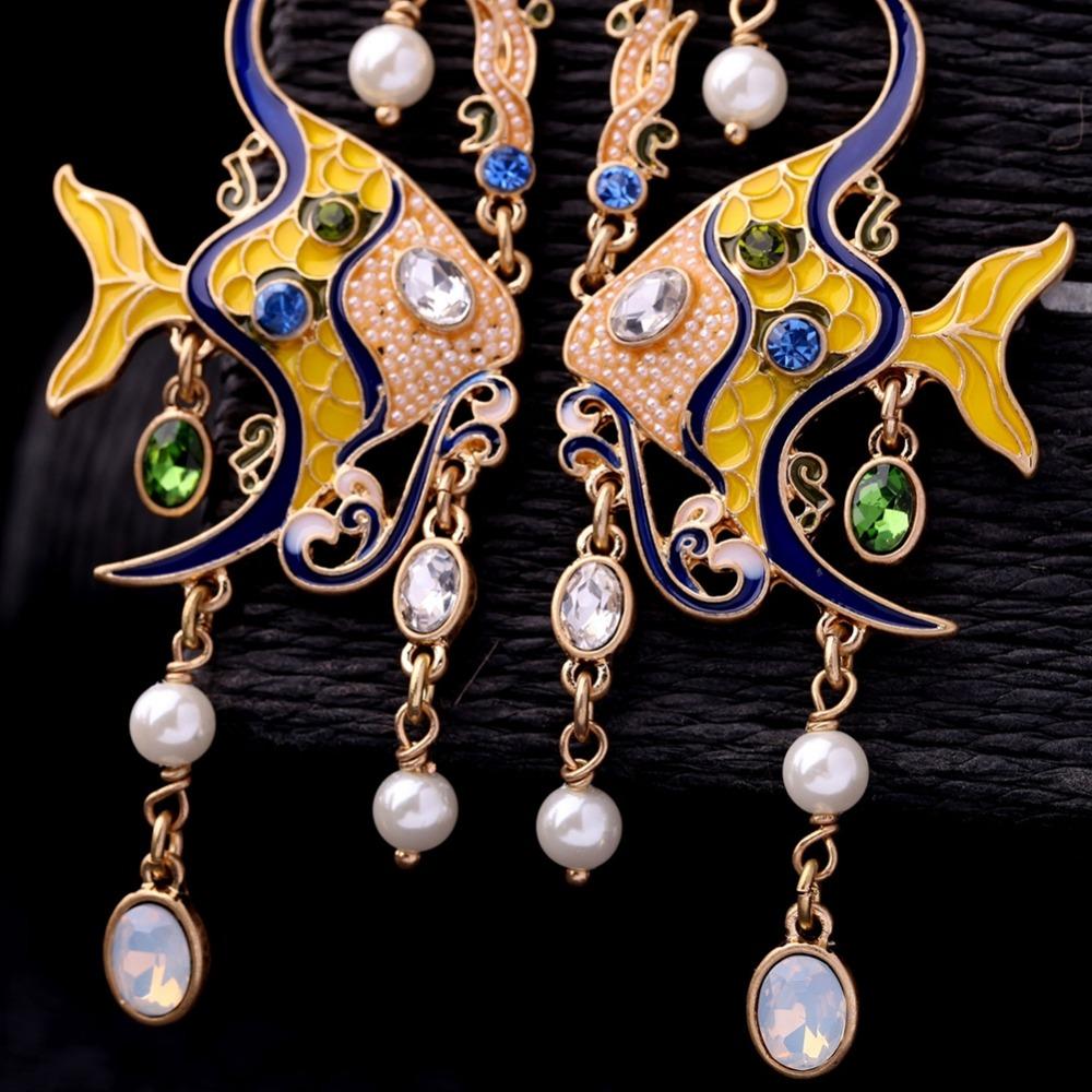 

1 пара модных серег из смолы с тропическими рыбами, модные украшения для женщин и девочек