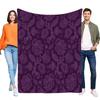 Elegant Floral Pattern Blanket Soft Cozy Throw for Sofa Bed Lightweight Home Decor Gift