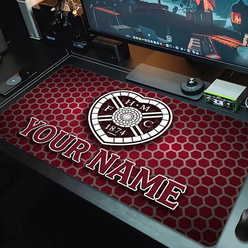 Custom Name Heart Football Mouse Pad Large Gaming Table Cushion Non-slip Laptop Tablet Big Mousepad XXL Mat Mini PC Playmat With Lock edge_XIA