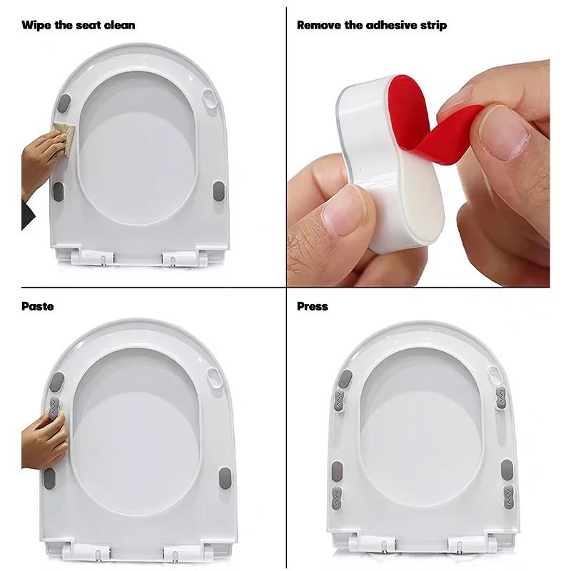 4/8/12pcs Toilet Seat Bumper Bidet Seat Bumpers With Strong Buffer And Adhesive Function For Bidet Attachment Keep Toilet Seat