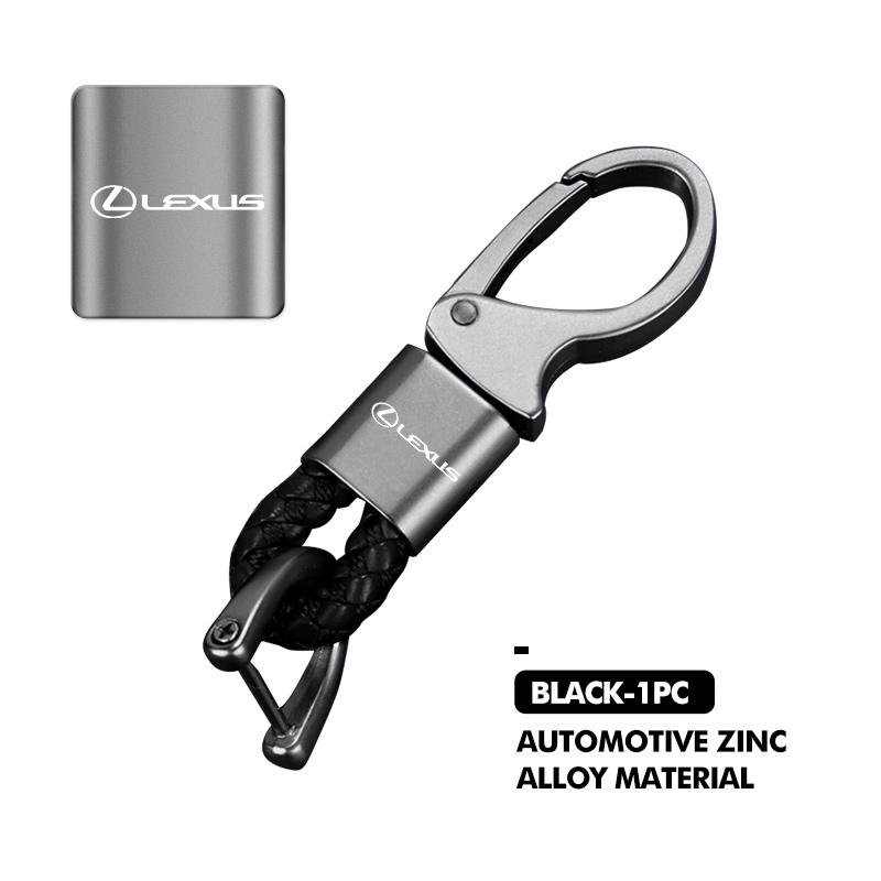 

For Lexus Car Logo Metal Braided Rope Keychain Key Ring Accessories IS350 ES350 IS250 IS460 IS220h IS300 LX570 UX250h