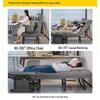 Foldable Multi-Functional Office Nap Sofa Bed: Durable, Reinforced Single Lounger for Home