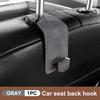 Alloy Car Seat Back Hook Premium Suede Metal Auto Hanging Hook Universal 20KG Large Load-Bearing Hanger for Rear Seat