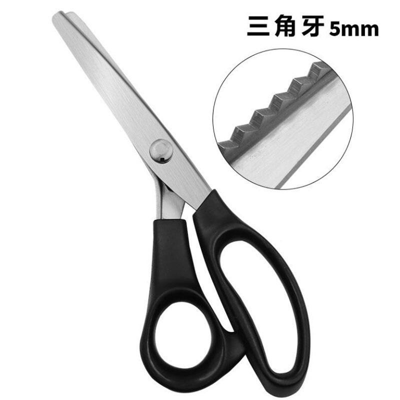 

Ножницы из нержавеющей стали с треугольными зубцами, кружевные тканевые ремесла, портновские ножницы с зигзагообразным вырезом, швейные ножницы A