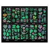 Stickers - AIMOONSA - Pack of 10 (Witches) - Phosphorescents - 6.8 X 12 Cm - Repositionable Self-adhesive