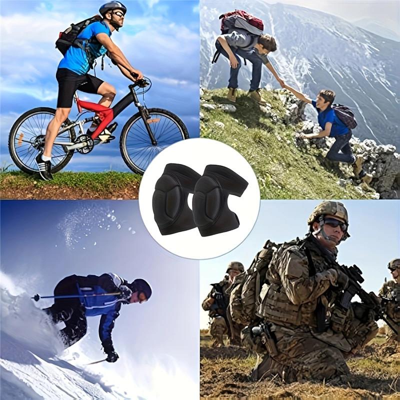 1pair Sports Anti-collision Sponge Anti-fall Knee Pads Football Basketball Fitness Roller Skating Protective Gear Anti-fall