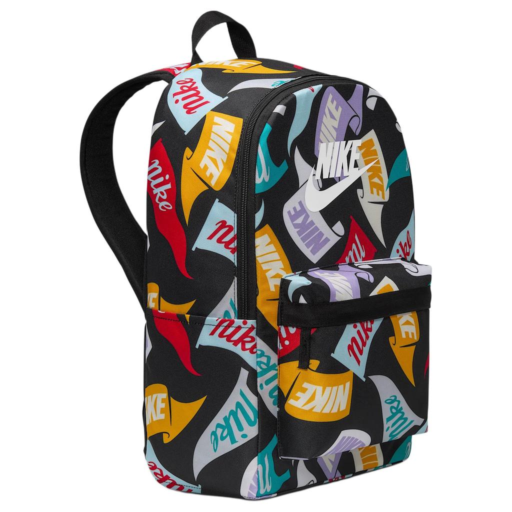 Nike Heritage Polyester Backpack Regular Unisex Black & Multicolor Casual HJ8322-010