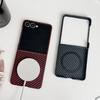 Carbon Fiber Magnetic Wireless Charging for Magsafe Case for Samsung Galaxy Z Flip 7 6 5 4 3 Flip7 Flip6 Matte PC Armor Cover