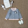 Neuer Color-Block Niedlicher Mädchen-Cardigan für Herbst und Winter
