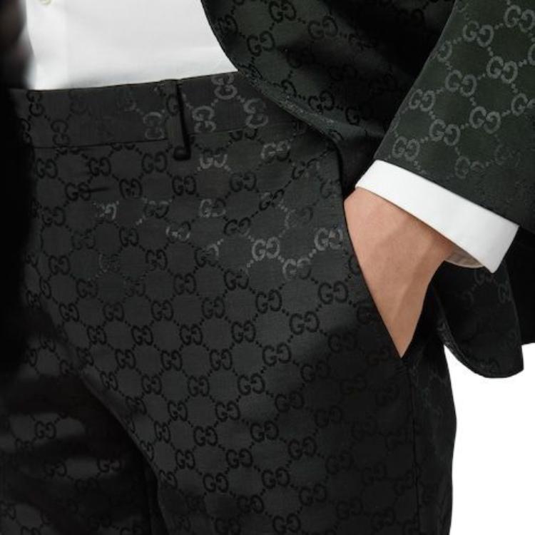 Gucci GG Cotton Viscose Formal Pant 'Black' Men's 698749-ZAHMD-1000