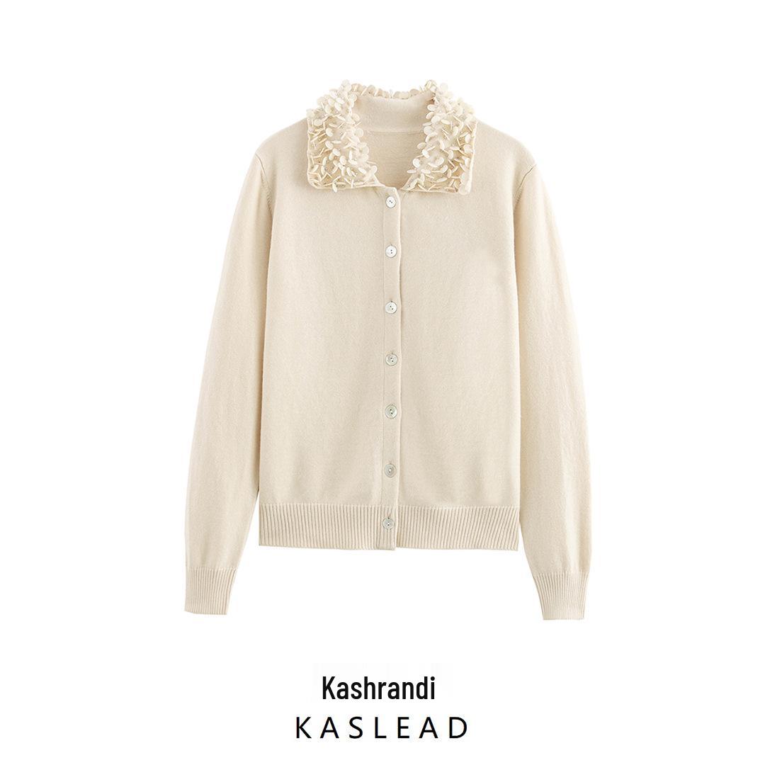

2024 Women s Winter Beaded Knit Cardigan: European & American Fashion Medium