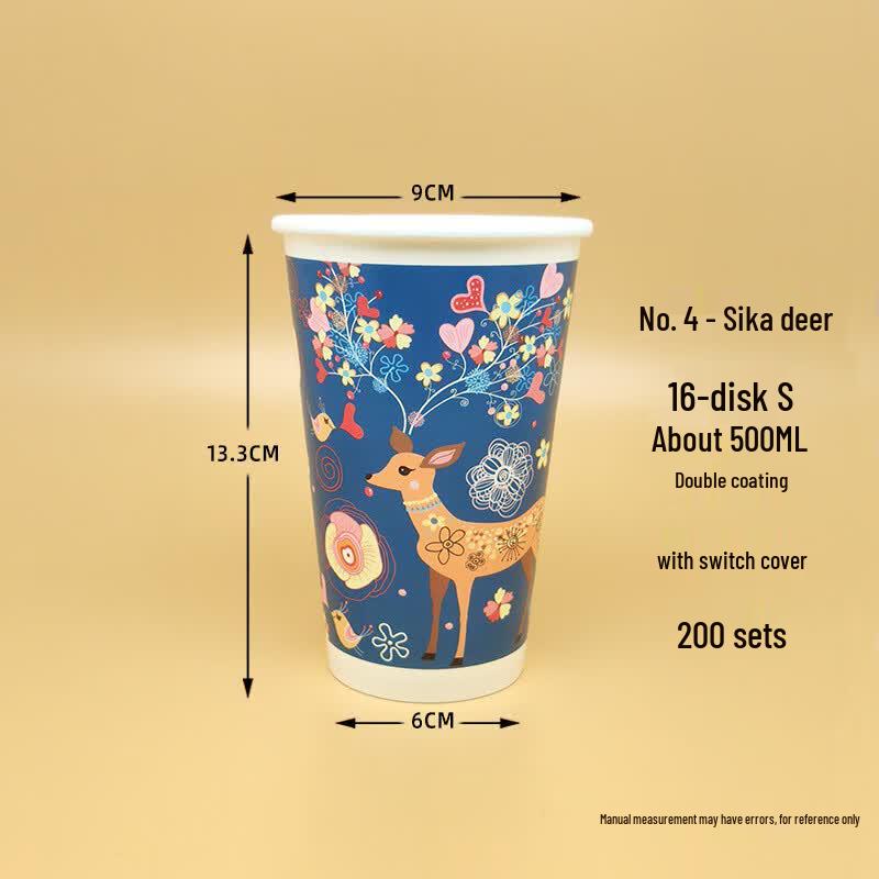 

Disposable Double-Coated Paper Cups with Lids