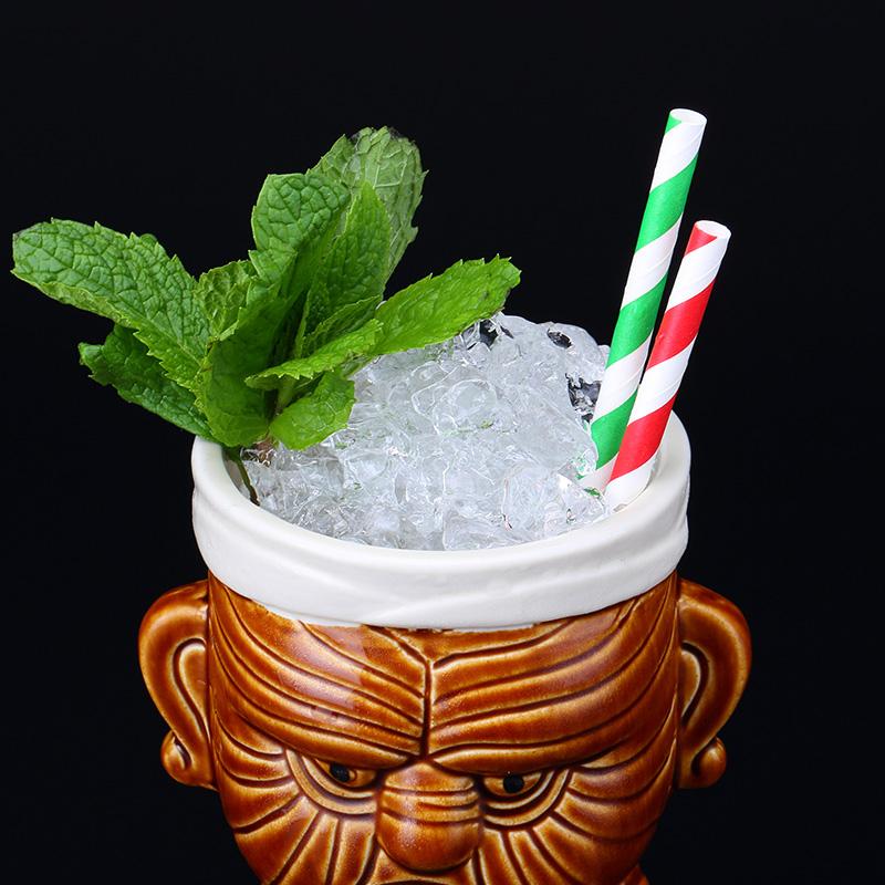 520ml Hawaii Tiki Mugs Cocktail Cup Beer Beverage Mug Wine Mug Ceramic Ku.Ku.Kauioo Mugs Barware send as picture