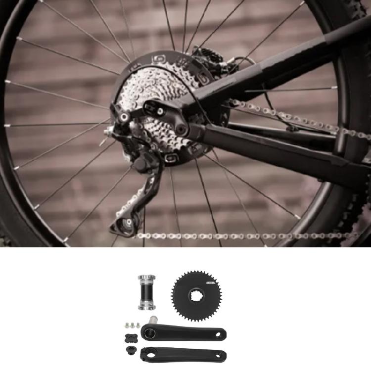 Comfort Mountain Bike Crankset Chainset Square Tapers Simple Removal Crankset for Upgrading Mountain Bike Component