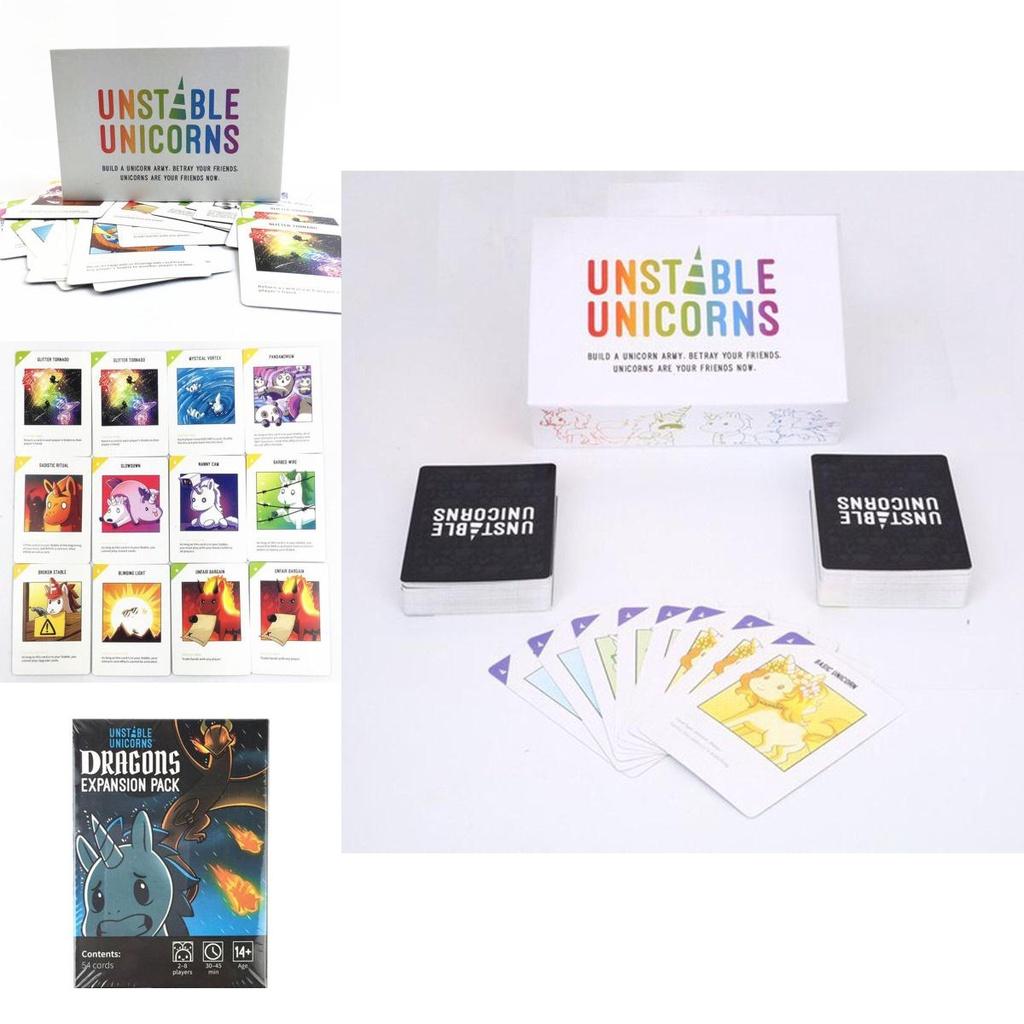 Unstable Unicorns Stolní hra Rozšíření Nsfw Rainbow Dragons Rodinný Party Balíček