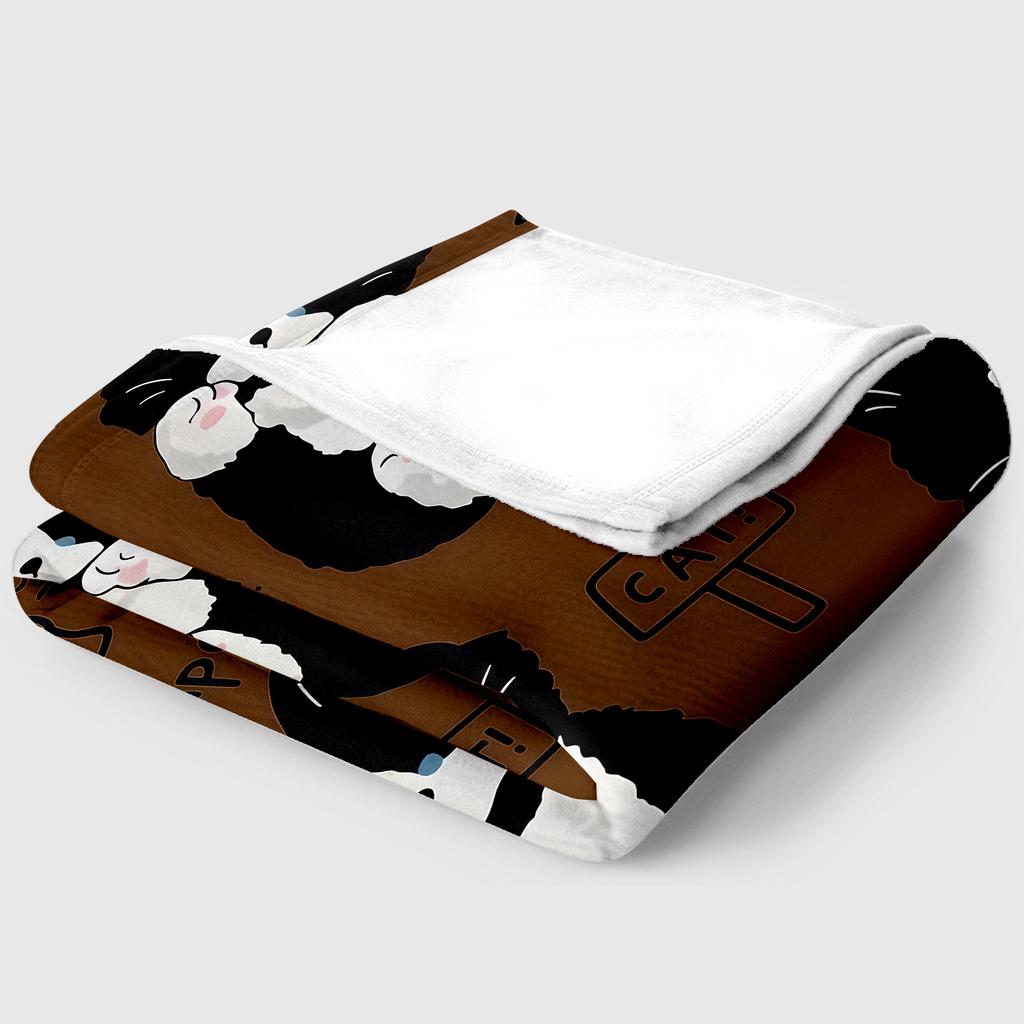 Animal Flannel Thin Blanket Custom Blanket Picnic Bed Sofa Blankets Family Bedroom Children's Room Napping Blankets Fluffy
