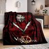 1pc V for Vendetta Flannel Throw Blanket - HD Printed Lightweight Soft Warm All-Season Blanket for Sofa, Bed, Travel, Camping 092
