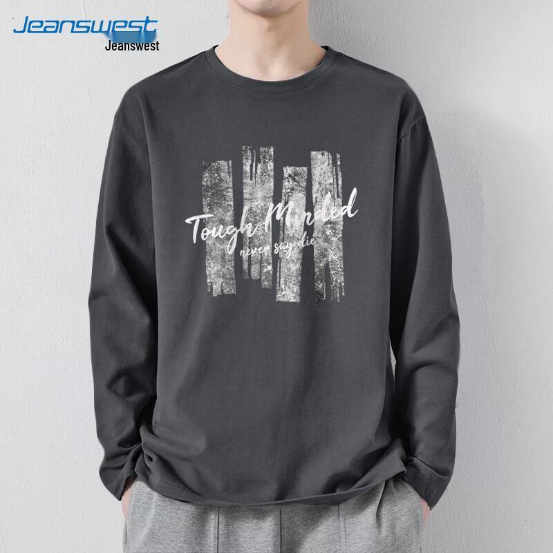 Jeanswest Men's Cotton Long Sleeve Round Neck T-Shirt