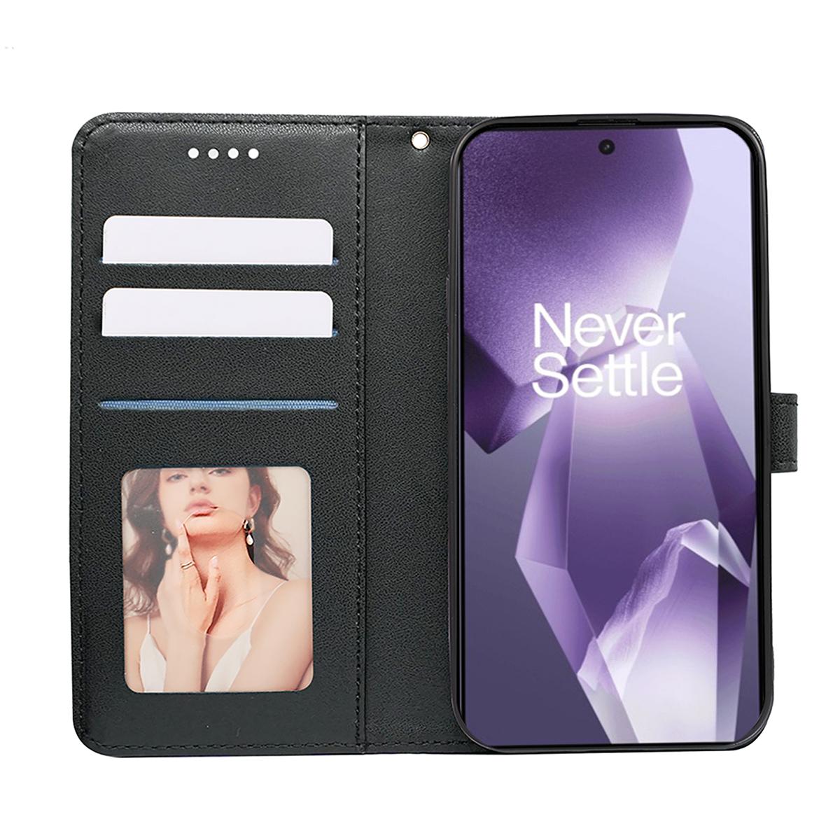 

For OnePlus 13R 5G Wallet Phone Case Pattern Imprint Leather Flip Cover Purple