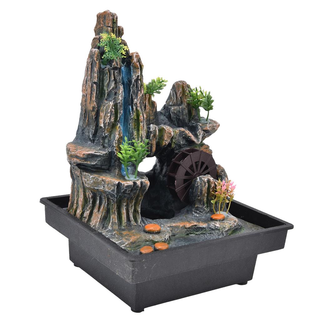 Żywiczna fontanna stołowa, fontanna wodospadowa, ozdoba stołowa z atomizerem do domu