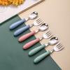 304 Stainless Steel Children's Cutlery Set - Baby Spoon, Fork, and Dinner Spoon