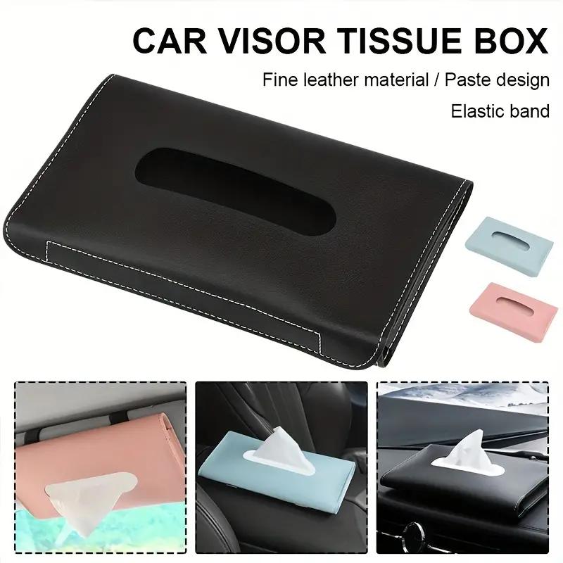 Car Tissue Box Hanging Sun Visor, Backrest Sunroof, Car Drawer Hanging Creative Leather Car Interior Supplies