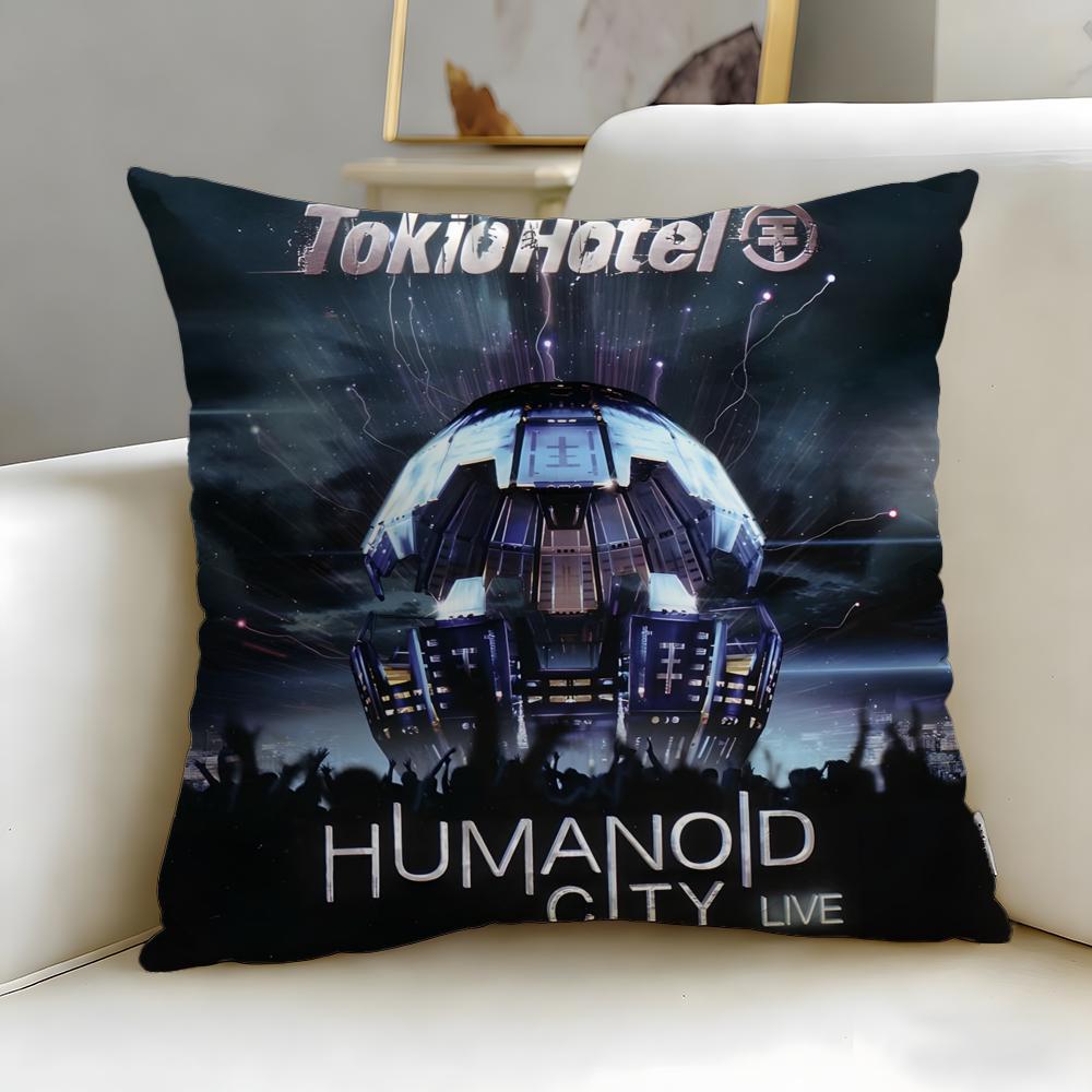 Classic Band Tokio Hotel Cushion Cover Soft EasyWash Pillow Case Versatile for Couch Bed Travel and Office