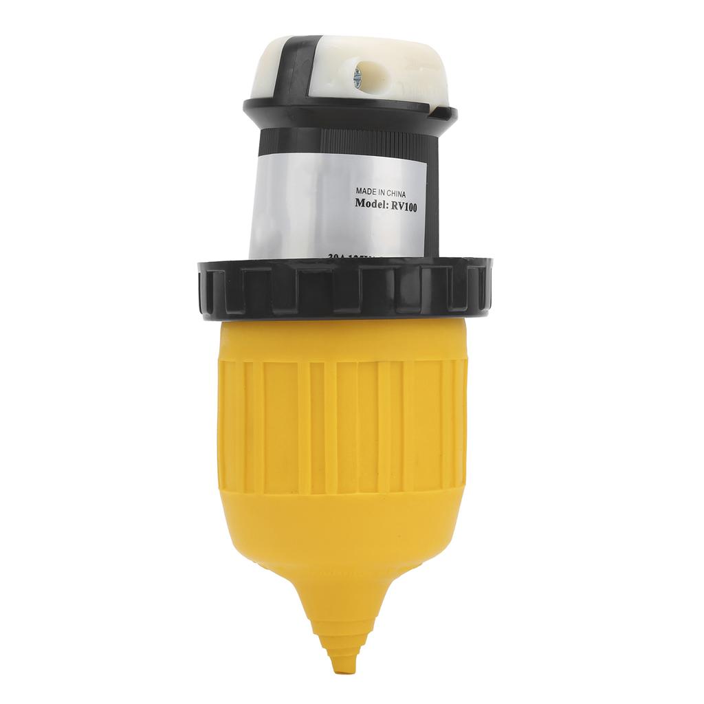 RV Cord Connector Locking Plug W/Cover Ring Power Socket 30Amp 125V for Caravan Trailer