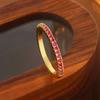 Fashionable Zircon And Red Corundum Rings For Women Elegant Couple Band Jewelry Stylish Finger Ring Gift For Her