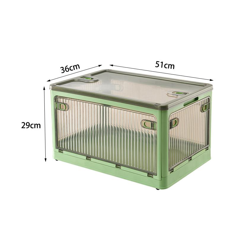 Foldable Storage Box Closet Organizer Stackable Sundries Organizer with Wheels Home Storage Large Capacity Books Snack Toy Bin