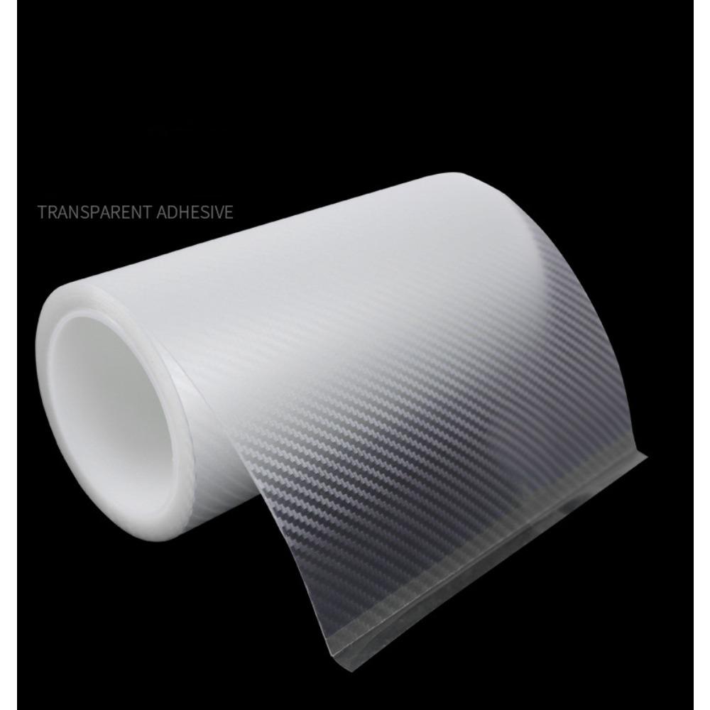 Transparent carbon fiber patterned car door sill strip, bumper anti-collision strip, anti stepping sticker, body film sticker, decorative strip