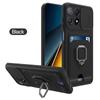 Luxury Camera Push Window Case For Poco X6 Pro X5 X4 GT X3 NFC Coque For Poco M6 Pro M5S M4 C65 Card Slot Magnetic Phone Cover