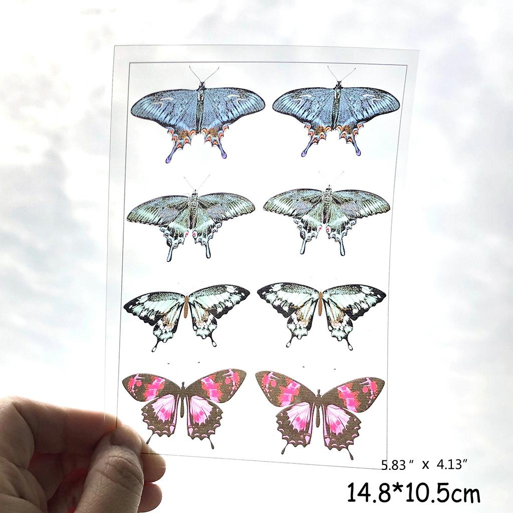 5 Sheets for Butterfly Stickers Nail Art Decorations Crystal Epoxy Resin Mold Filler DIY Crafts Jewelry Making Fillings
