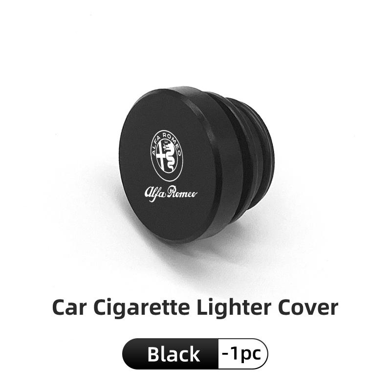 2026 Hot Sticker For Alfa Romeo Car Alloy Cigarette Lighter Plug Cover Dust Protection Cap Interior Accessories GT Stelvio F1 Br