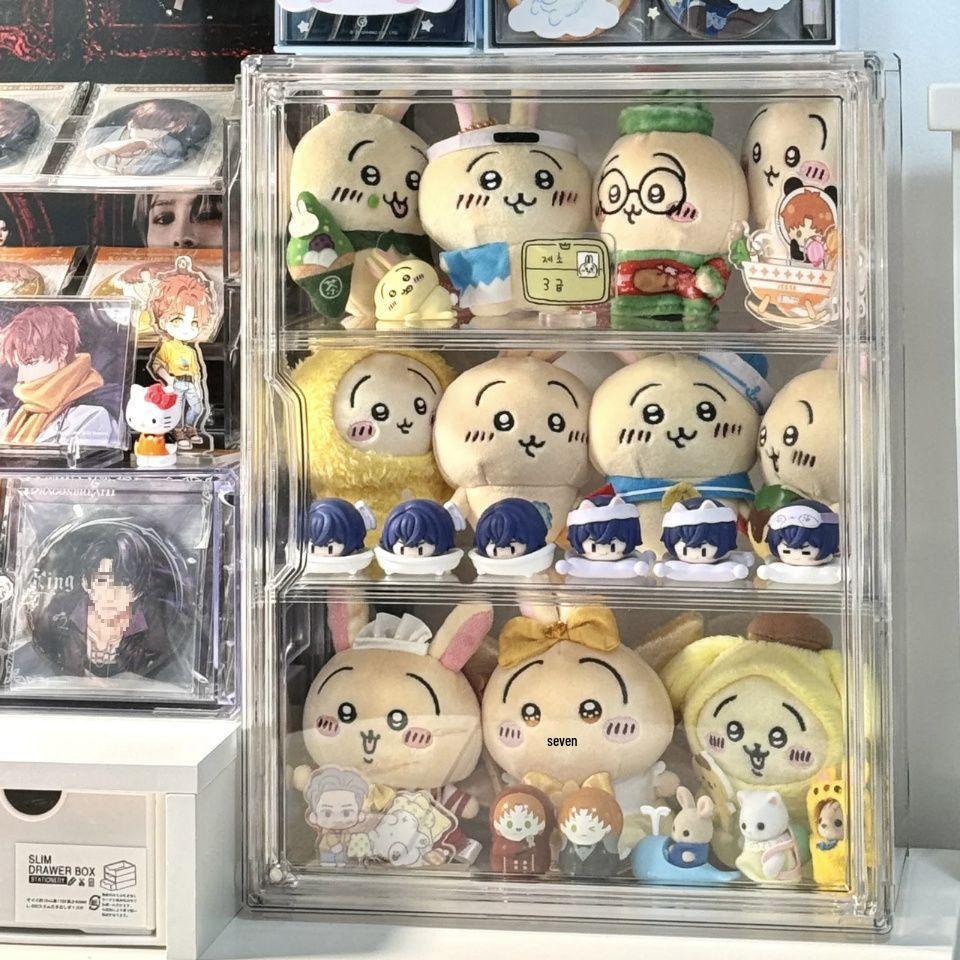 Multi-layer Cotton Display Box for Standee Dolls - Large Capacity Dustproof Cabinet