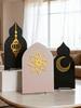 Islamic Ramadan Table Decor Lantern Moon Flower Acrylic Ornaments for Eid Mubarak Kareem Muslim Festival Home Desktop Decor Gift