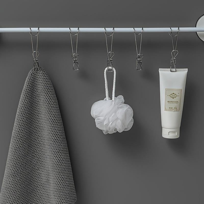 Metal Hanging Hook Clip, Multifunctional Windproof Clothespin, Household Clothes Towels Hanging Clip