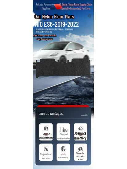 Nio ES6 Car Floor Mats (2019-2022) - Removable Nylon Full Coverage Set Including Trunk Mat