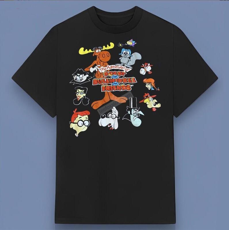 The Adventures Of Rocky  Bullwinkle Friends 1993 T-shirt Vintage T-shirt XXXXL