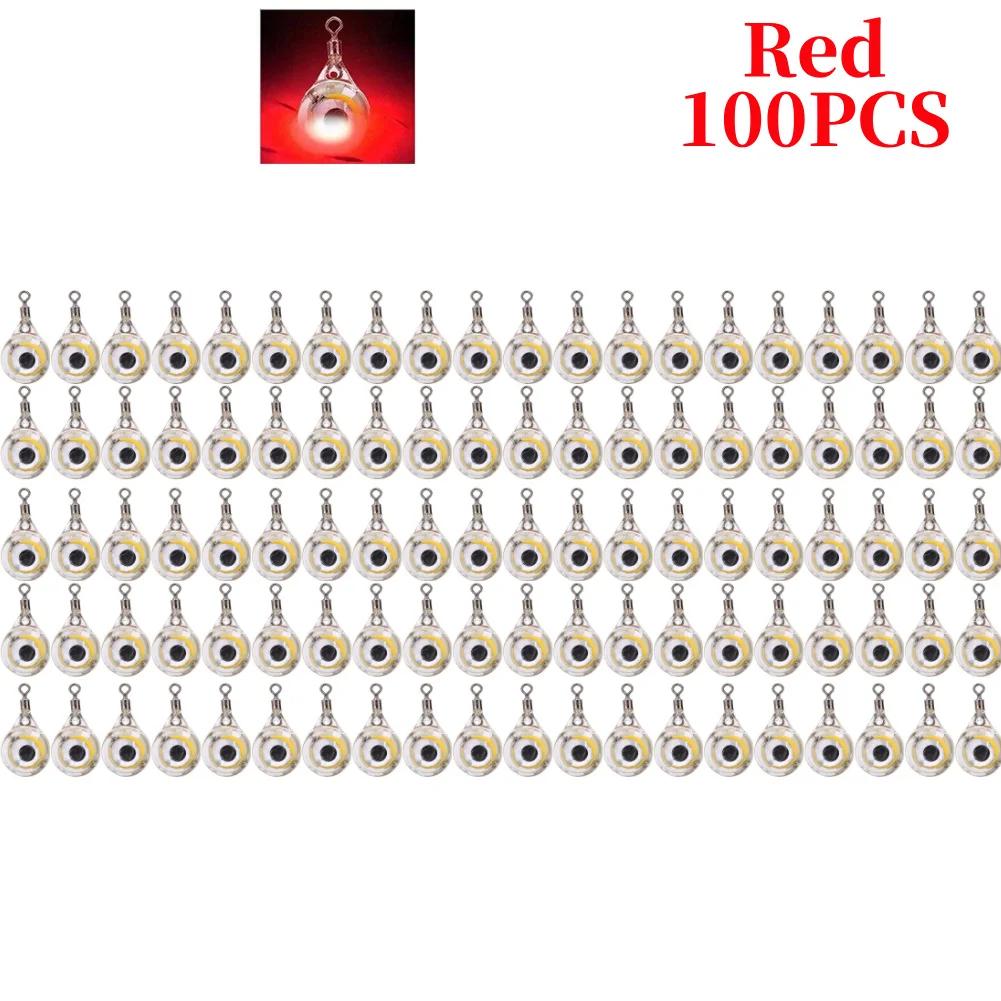 LED Attracting Fish Light Mini Deep Drop Underwater Eye Shape Fishing Squid Fishing Bait Luminous Lure for Attracting Fish