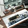 Large White Sports Car Design Gaming Mouse Pad Anti-Slip Rubber Base Extended Desk Mat for Gamer Office Use Computer Accessories