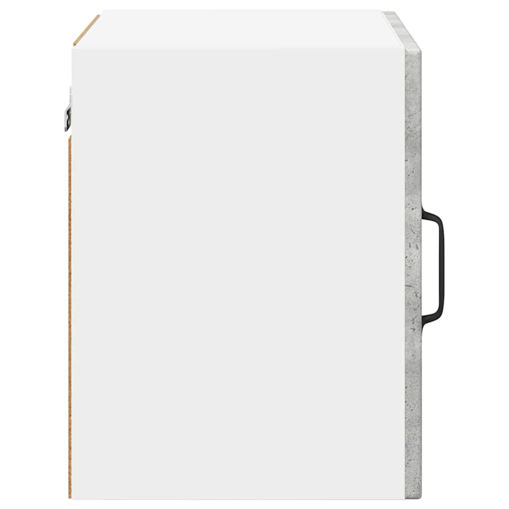 Wall Mounted Glass Cabinet PORTO 2 pcs Concrete Grey 40 x 31 x 40 cm
