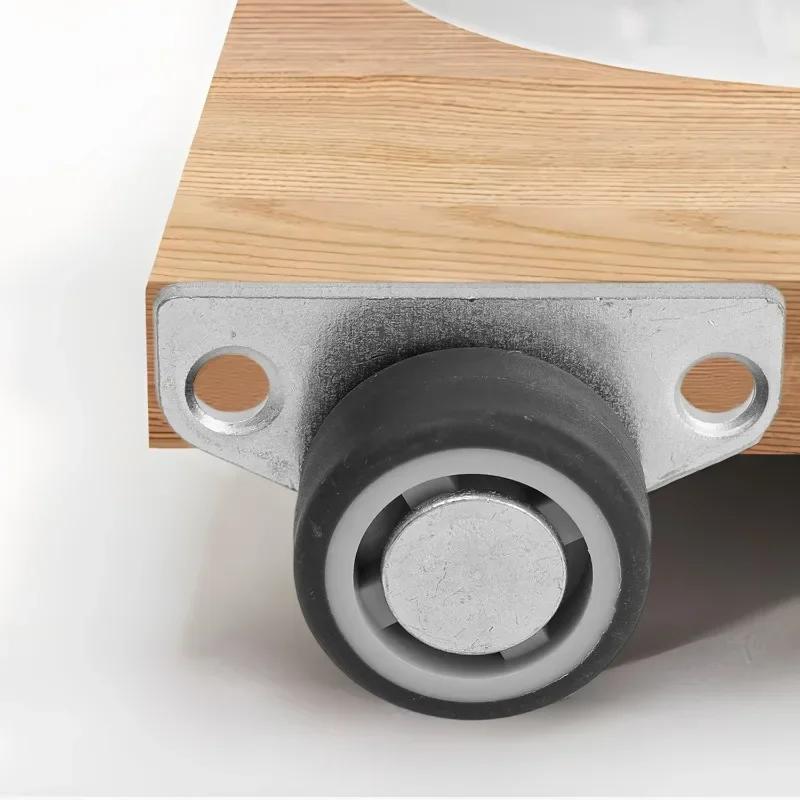 8/1PCS Mini Side Mount Caster Wheels Silent Rubber Furniture Casters Directional Cartwheels For Trolley Drawer Kitchen Cabinets