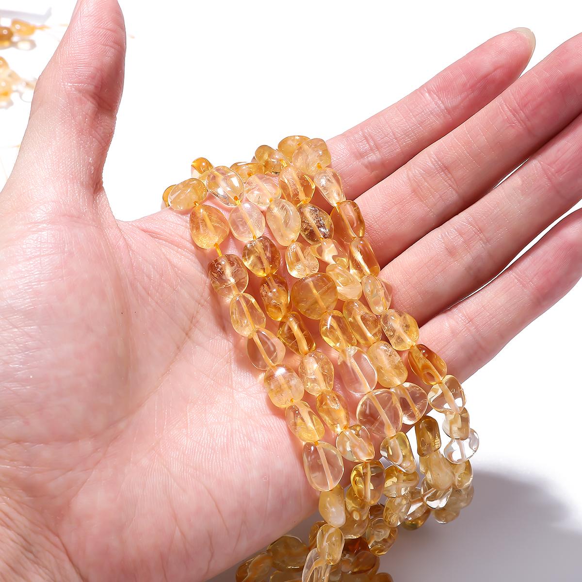 

5-8 мм/7-10 мм натуральный камень неправильной формы, бусины из розового кварца, аметисты, агаты для изготовления ювелирных изделий своими руками Yellow Quartz 7-10mm