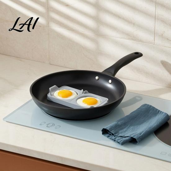 Easy Clean Egg Maker Silicone Ring Set Non-stick Round Cooking Shapers Heat Food Grade Rings Resistant Kitchen Gadgets with Detachable Design